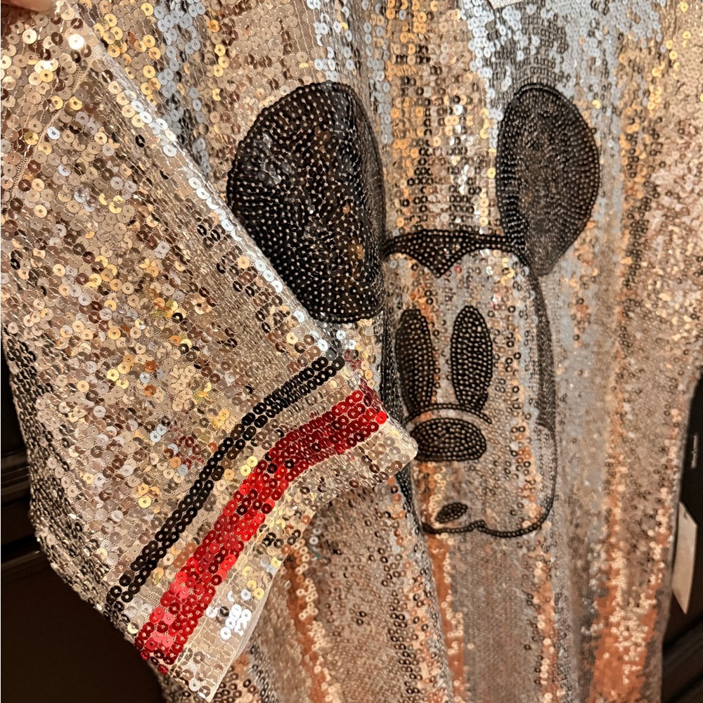 Forever 21 Silver and Black Sequin Mickey Mouse Dress - Picture 5 of 7
